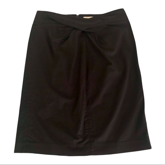 MICHAEL by Michael Kors Black Pencil Skirt Gathered at Waist - Picture 1 of 7